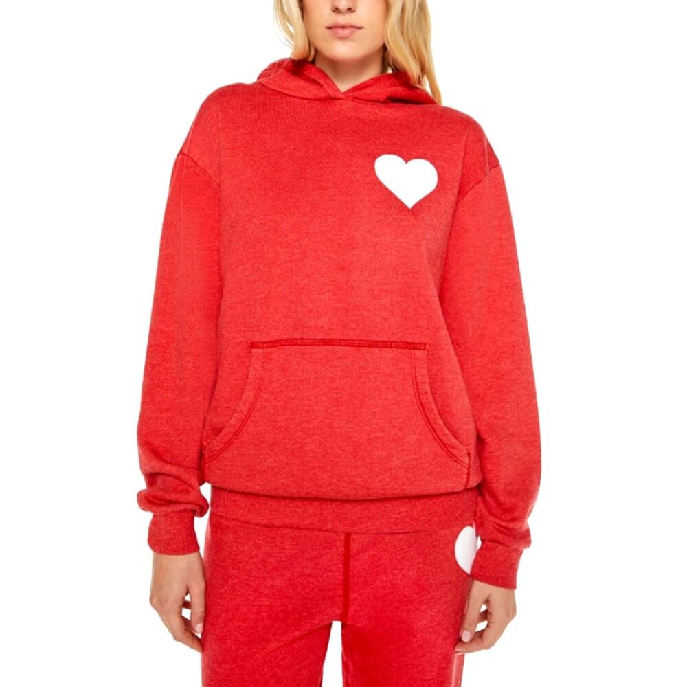 SPRWMN Women's Red Heart Hoodie Size S